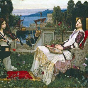 Saint Cecilia Art Print: 8"by10" Reproduction Patron of Love Music & Instruments